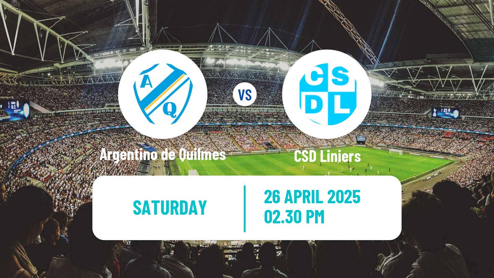 Soccer Argentinian Primera B Argentino de Quilmes - Liniers