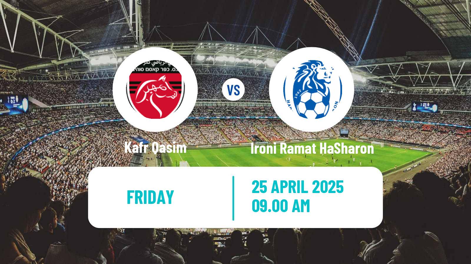 Soccer Israeli Liga Leumit Kafr Qasim - Ironi Ramat HaSharon