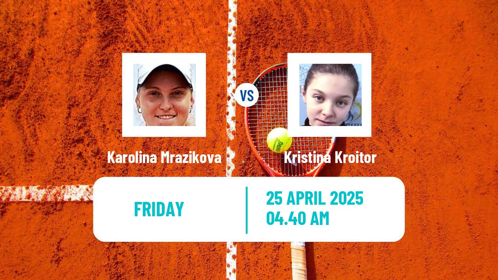 Tennis ITF W15 Antalya 12 Women Karolina Mrazikova - Kristina Kroitor