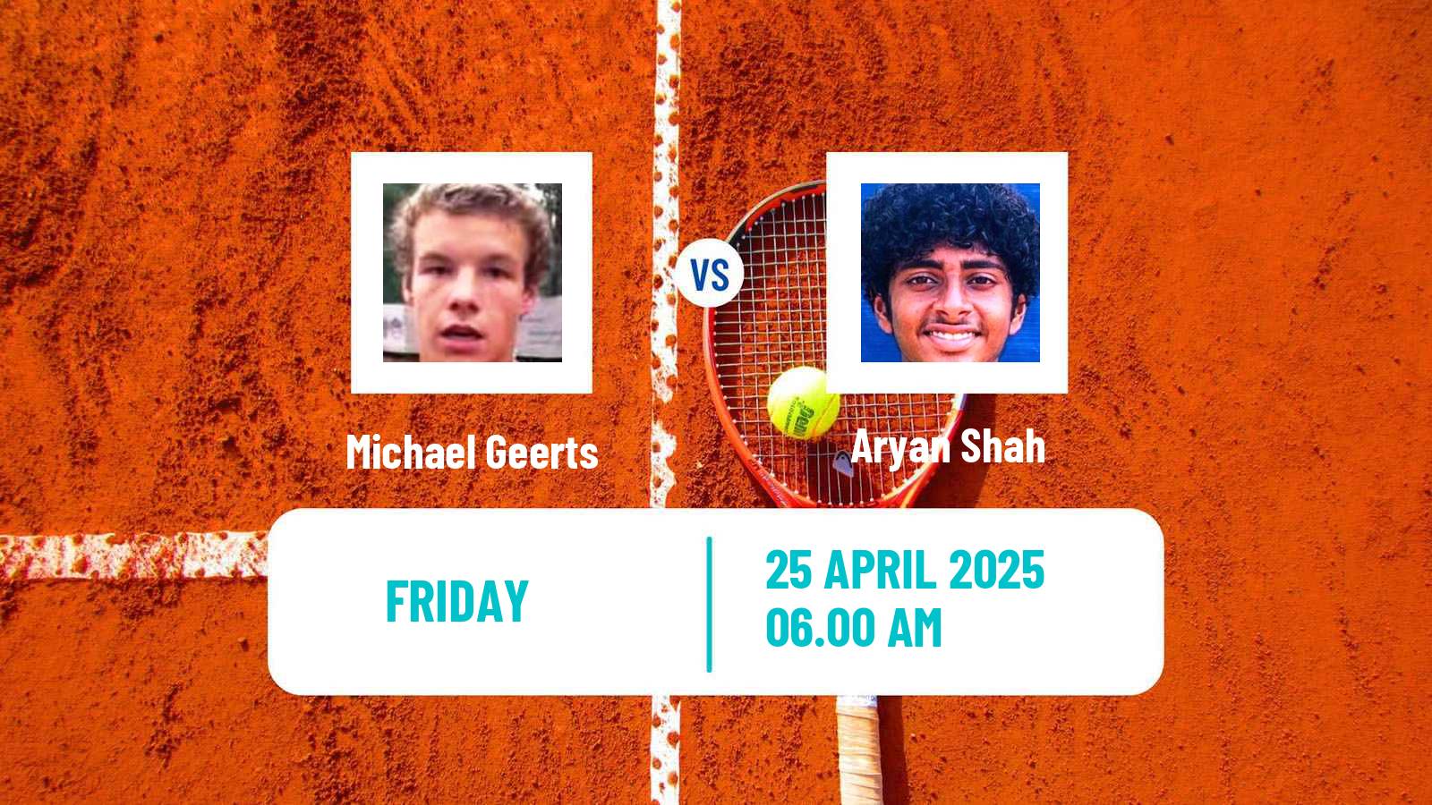 Tennis Abidjan 2 Challenger Men Michael Geerts - Aryan Shah