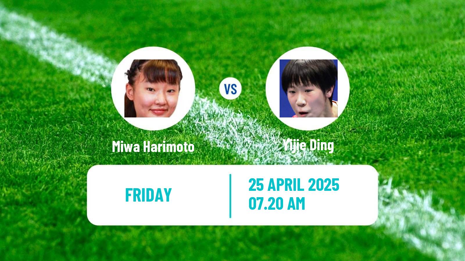 Table tennis Wtt Contender Tunis Women Miwa Harimoto - Yijie Ding