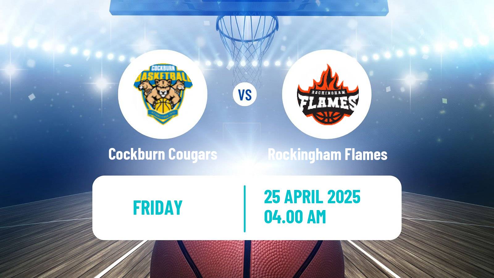 Basketball Australian NBL1 West Cockburn Cougars - Rockingham Flames