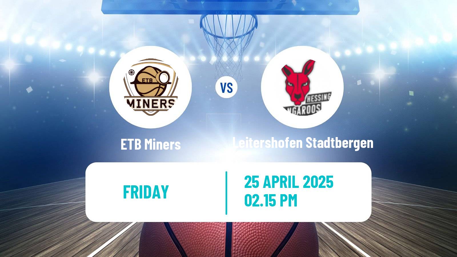 Basketball German Pro B Basketball ETB Miners - Leitershofen Stadtbergen