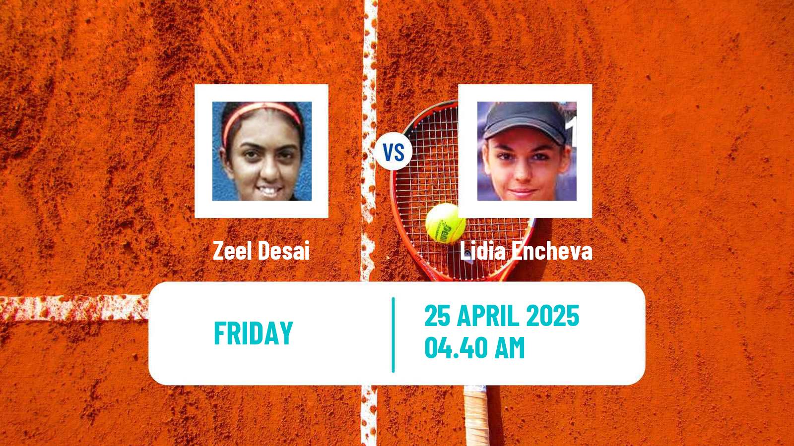Tennis ITF W15 Monastir 16 Women Zeel Desai - Lidia Encheva