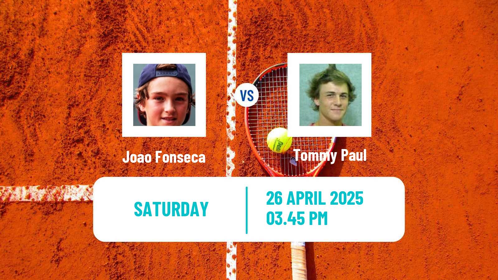 Tennis ATP Madrid Joao Fonseca - Tommy Paul