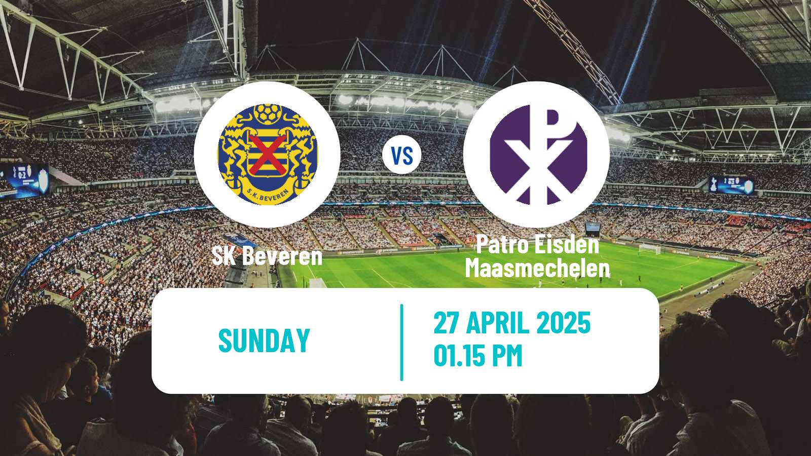 Soccer Belgian Jupiler Pro League Beveren - Patro Eisden Maasmechelen