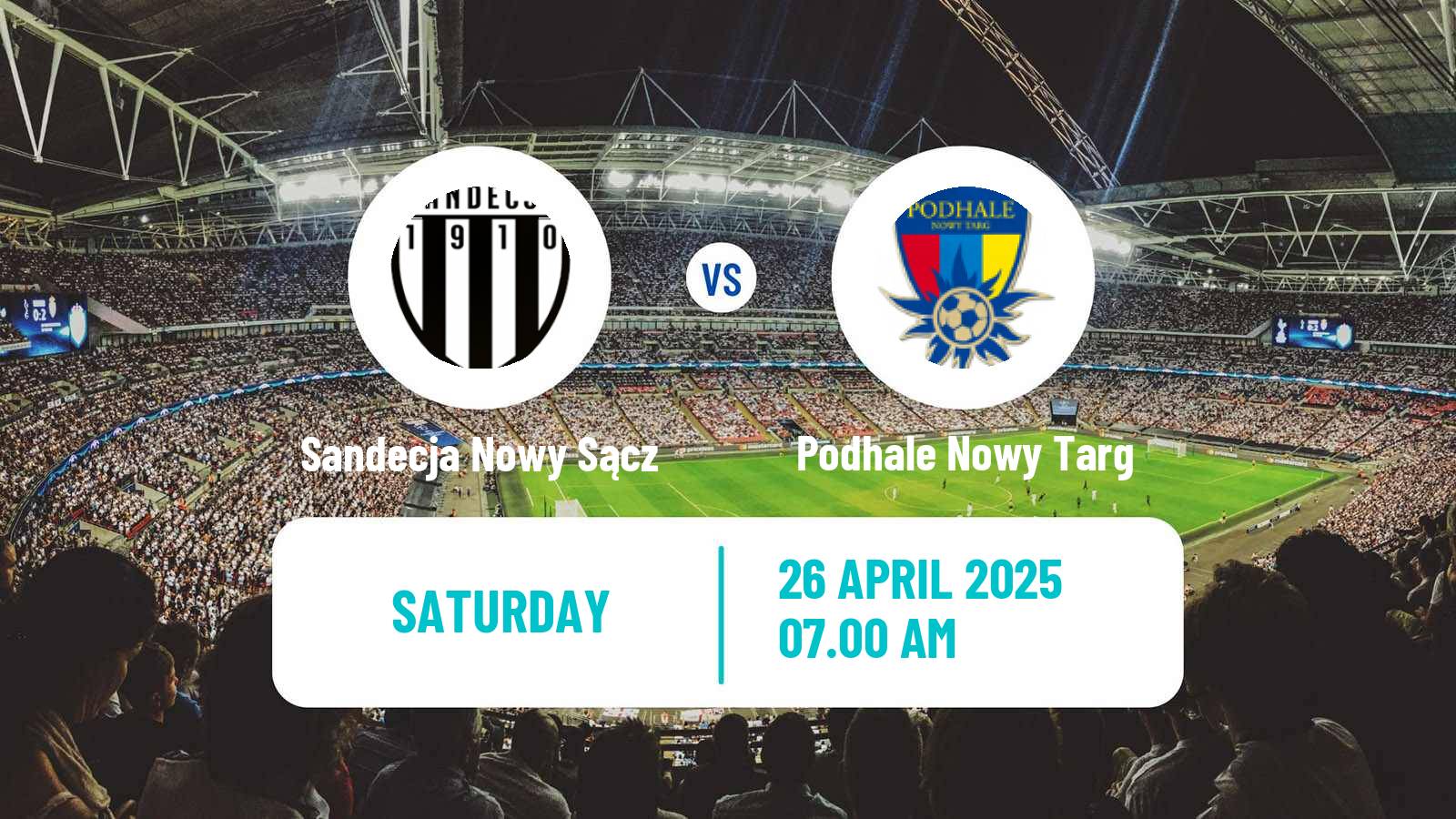 Soccer Polish Division 3 - Group IV Sandecja Nowy Sącz - Podhale Nowy Targ
