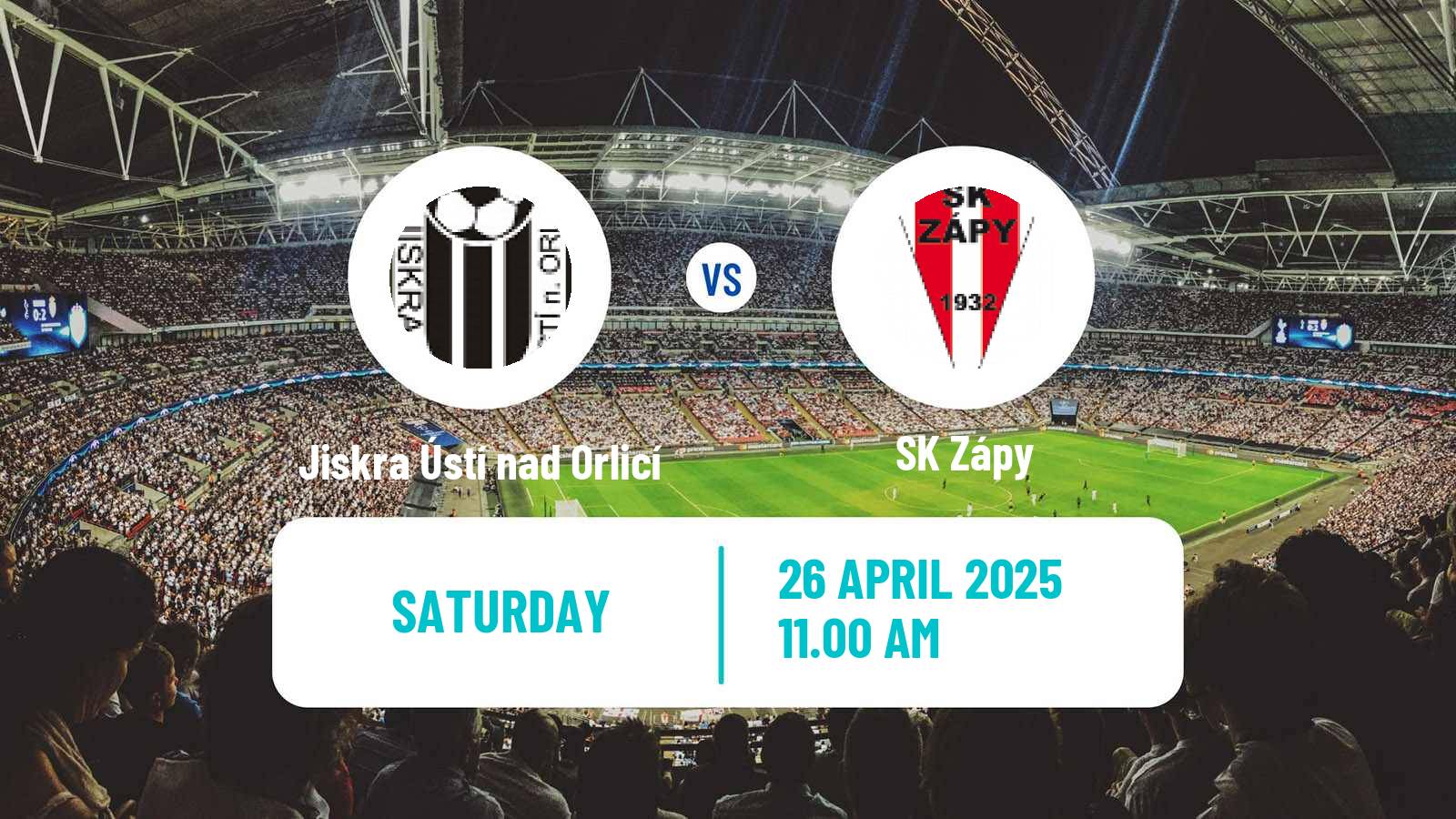 Football Czech CFL Group B Jiskra Ústí nad Orlicí - Zápy
