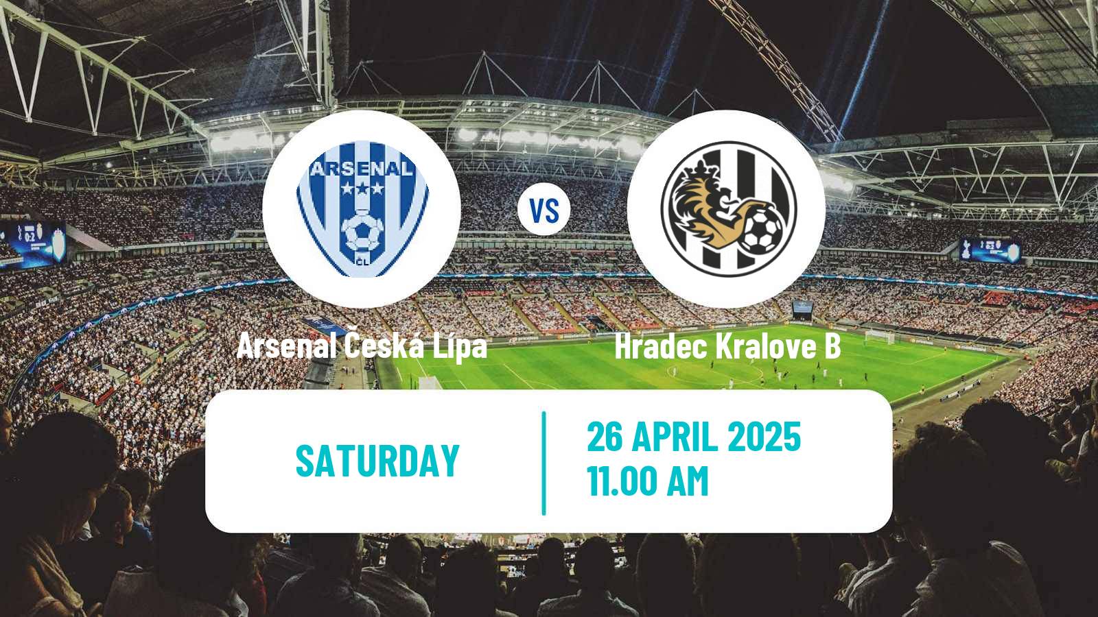 Football Czech CFL Group B Arsenal Česká Lípa - Hradec Kralove B