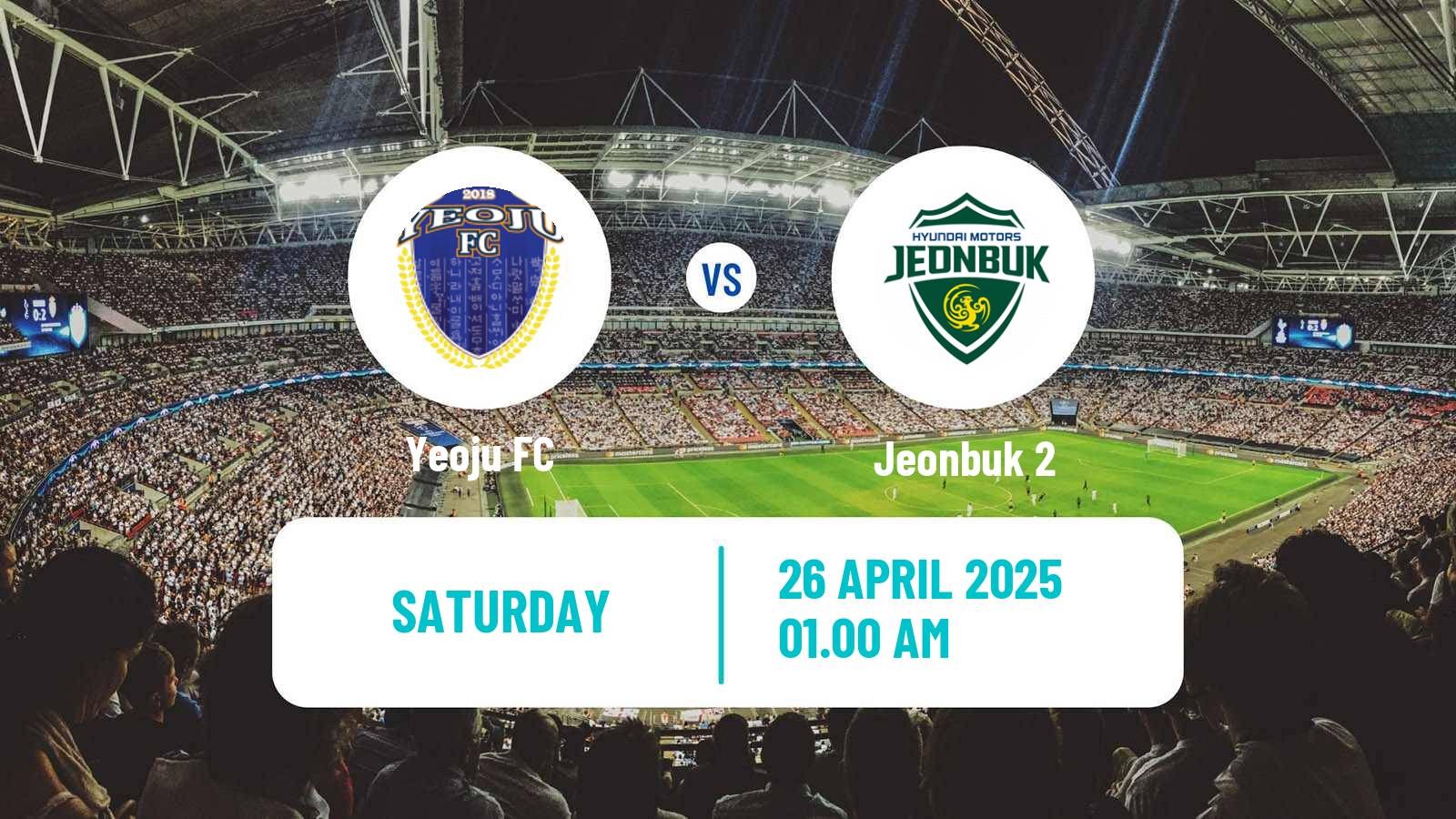 Soccer South Korean K3 League Yeoju - Jeonbuk 2