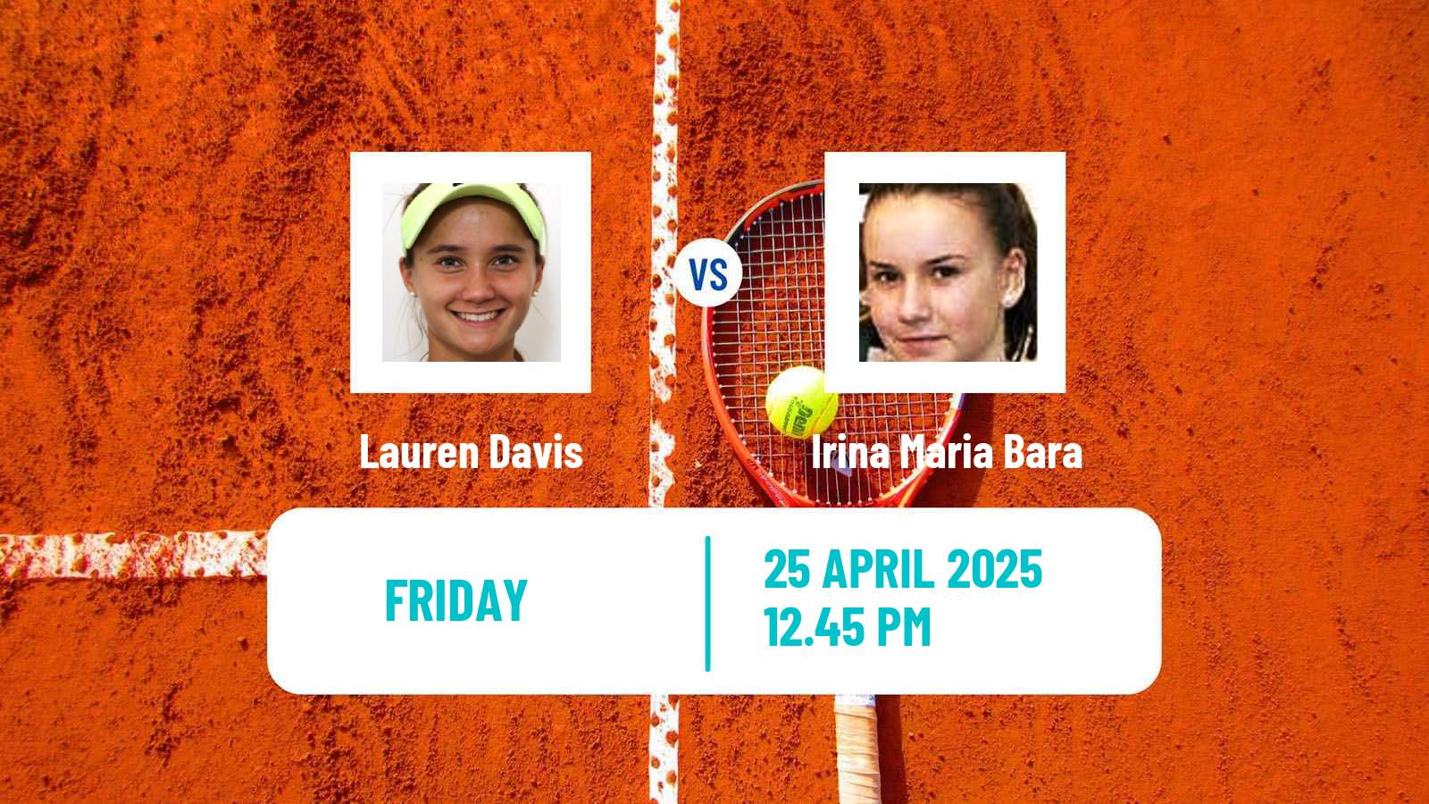 Tennis ITF W100 Charlottesville Va Women Lauren Davis - Irina Maria Bara