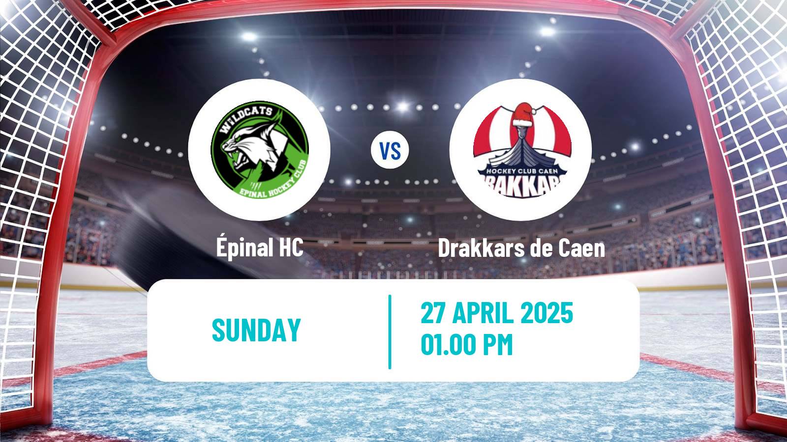 Hockey French D1 Ice Hockey Épinal - Drakkars de Caen