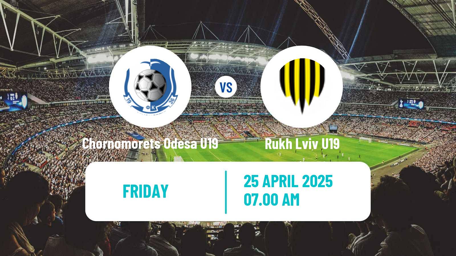 Soccer Ukrainian U19 League Chornomorets Odesa U19 - Rukh Lviv U19