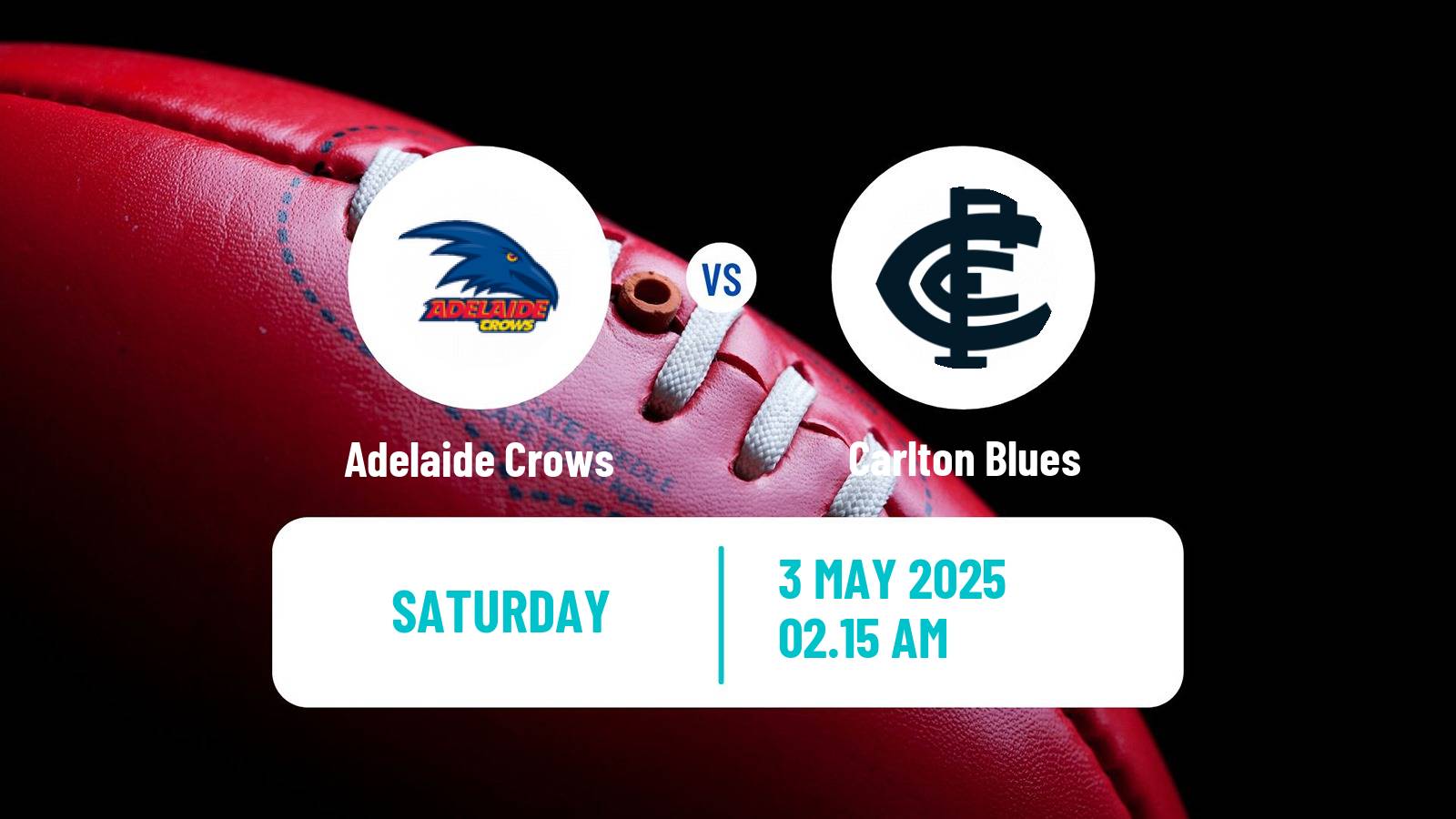 Aussie rules AFL Adelaide Crows - Carlton Blues
