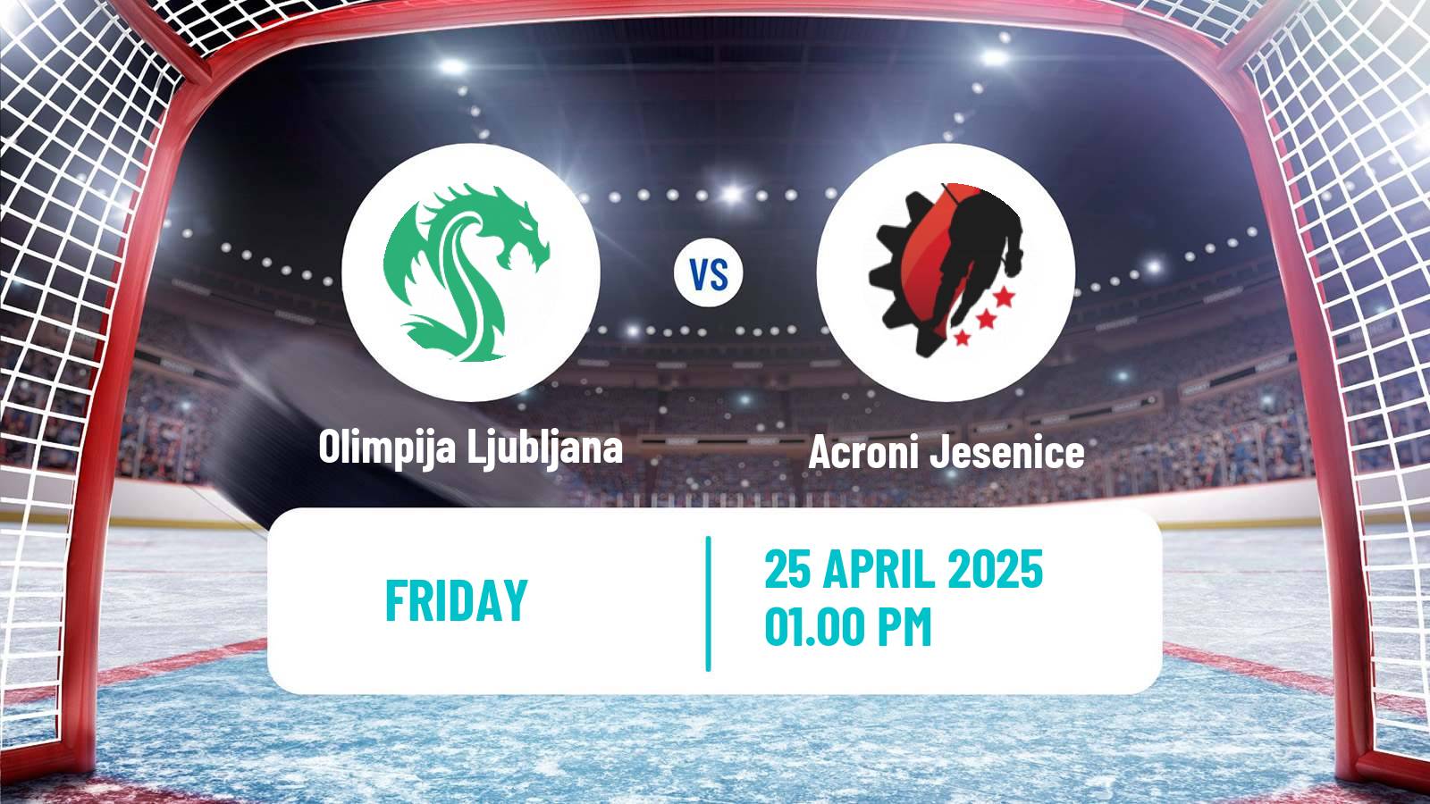 Hockey Slovenian Hokejska Liga Olimpija Ljubljana - Acroni Jesenice