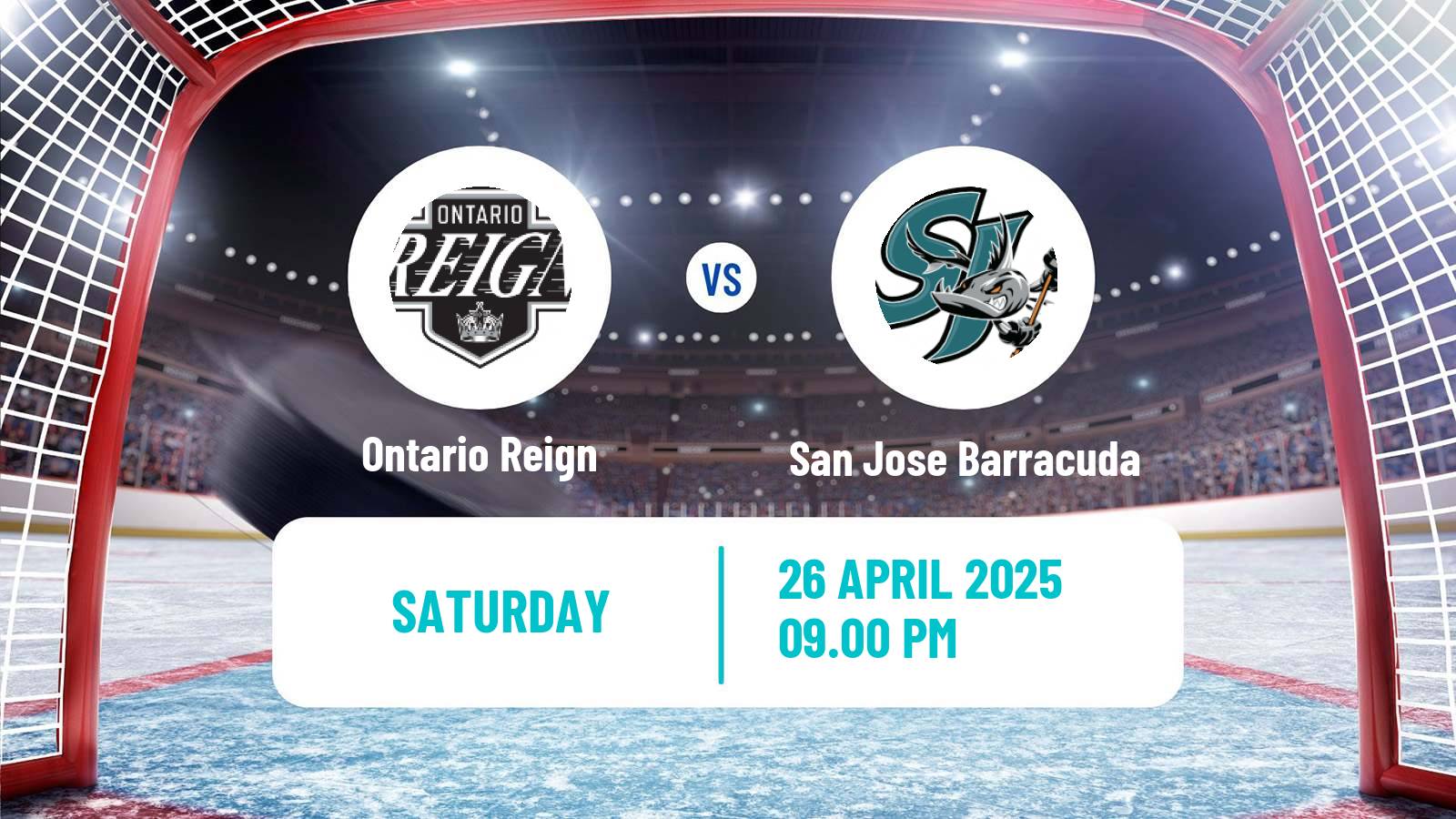 Hockey AHL Ontario Reign - San Jose Barracuda