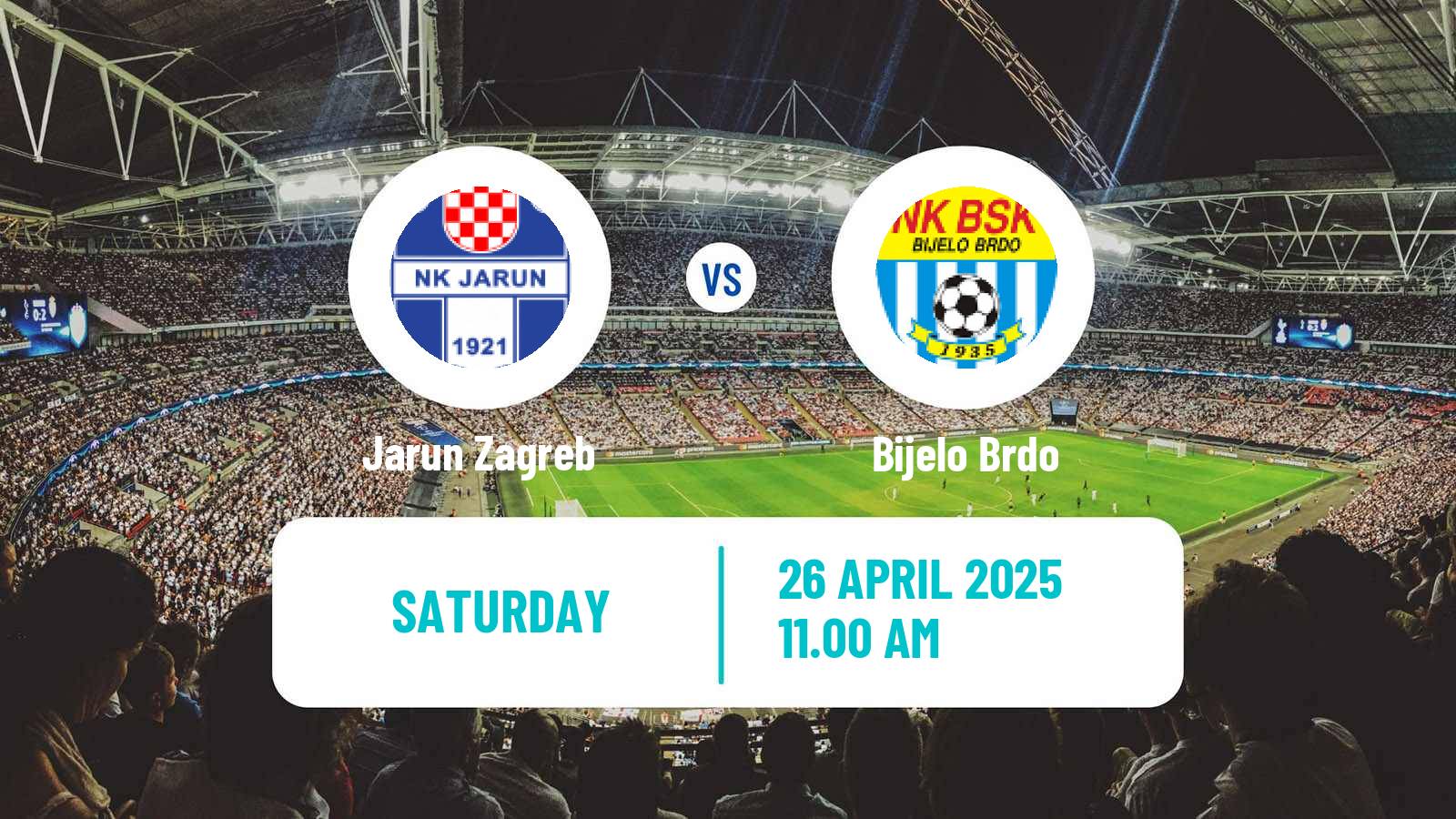 Soccer Croatian Prva NL Jarun Zagreb - Bijelo Brdo