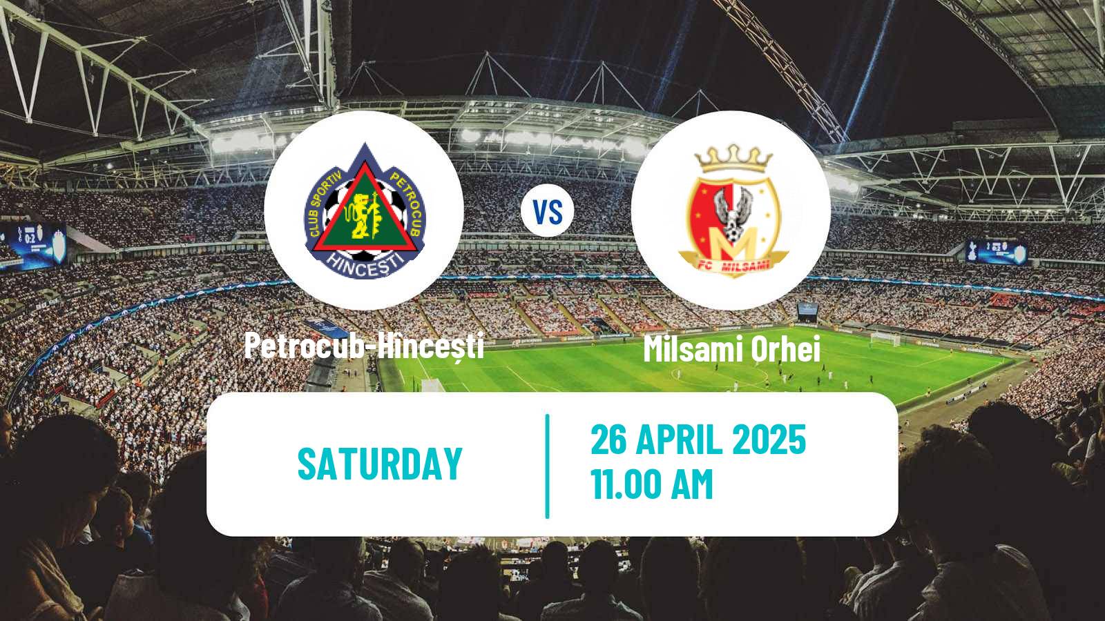 Soccer Moldovan Super Liga Petrocub-Hîncești - Milsami Orhei