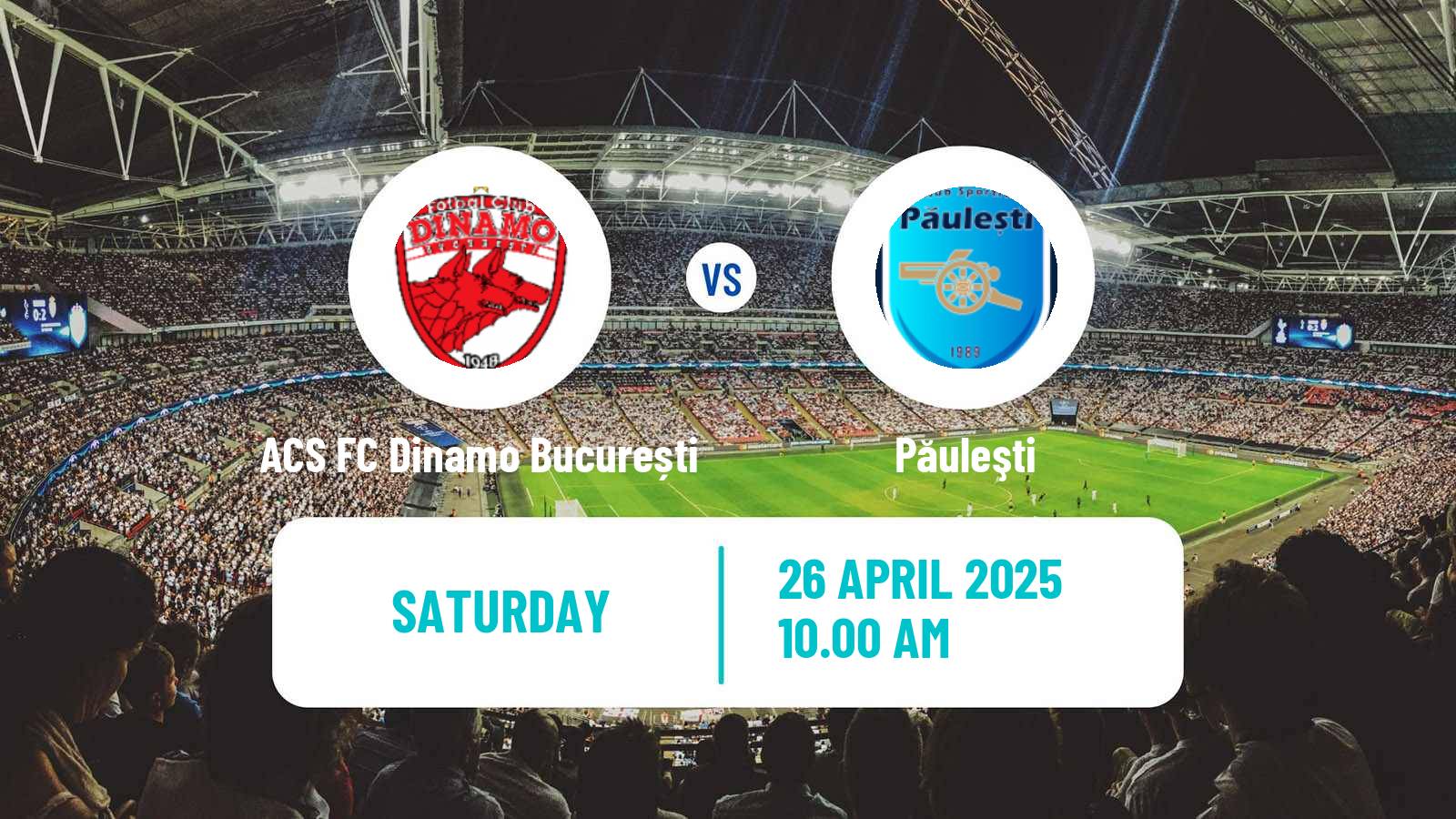 Soccer Romanian Liga 3 - Seria 5 ACS FC Dinamo București - Păuleşti