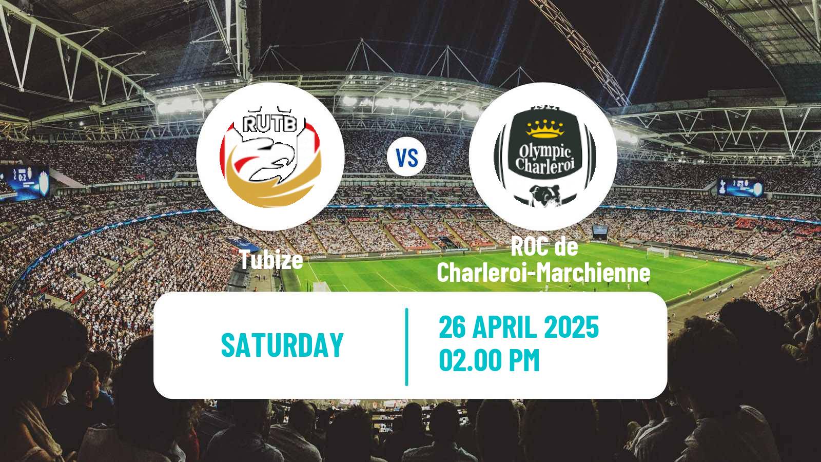 Soccer Belgian National Division 1 ACFF Tubize - ROC de Charleroi-Marchienne