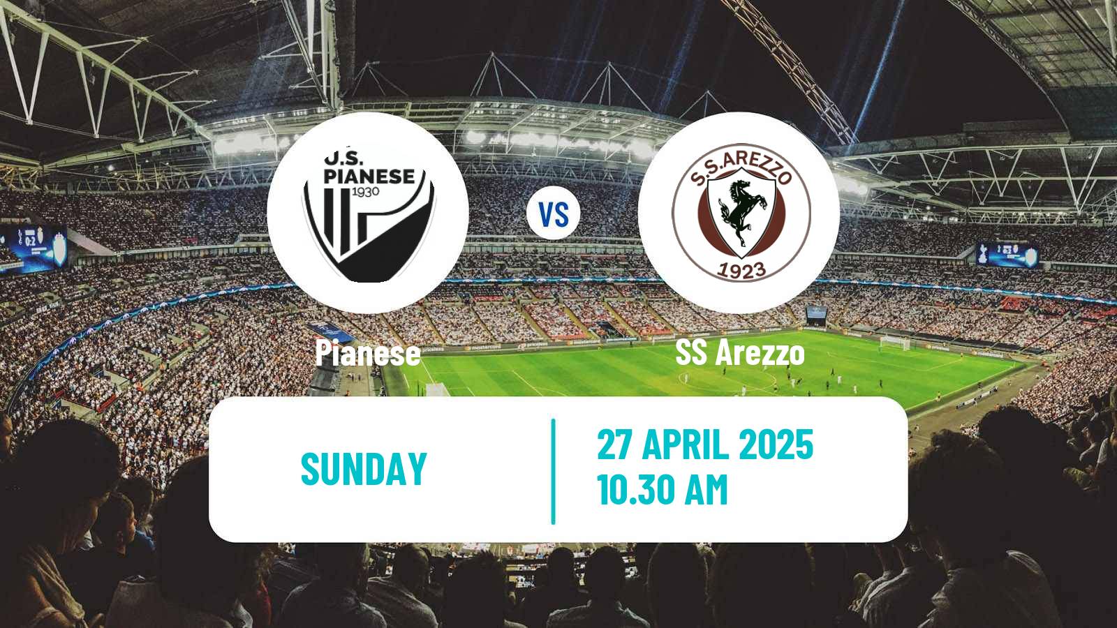 Soccer Italian Serie C Group B Pianese - Arezzo