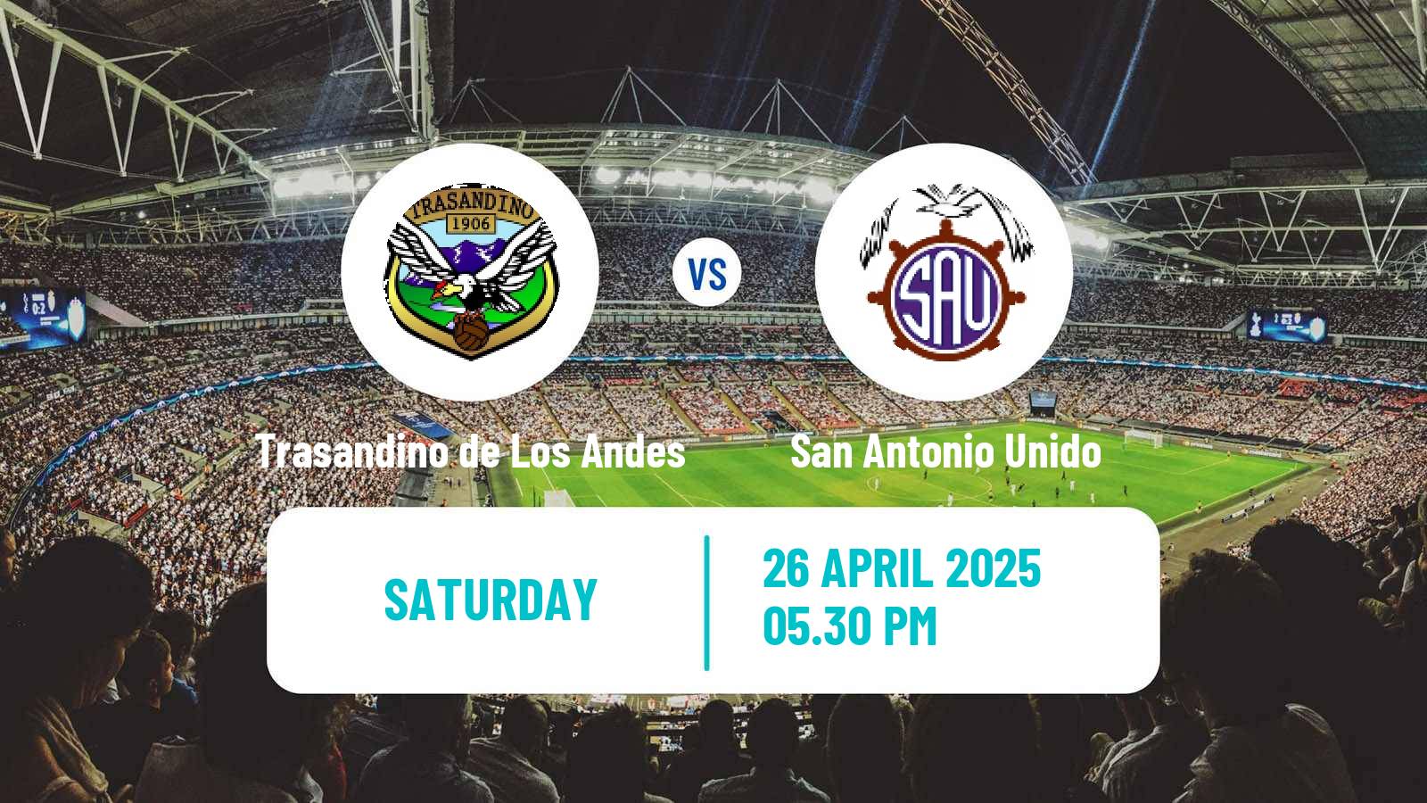 Soccer Chilean Segunda Division Trasandino de Los Andes - San Antonio Unido