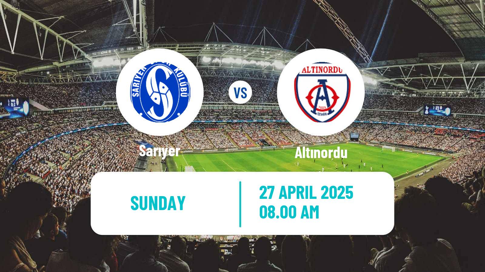 Soccer Turkish Second League White Group Sarıyer - Altınordu