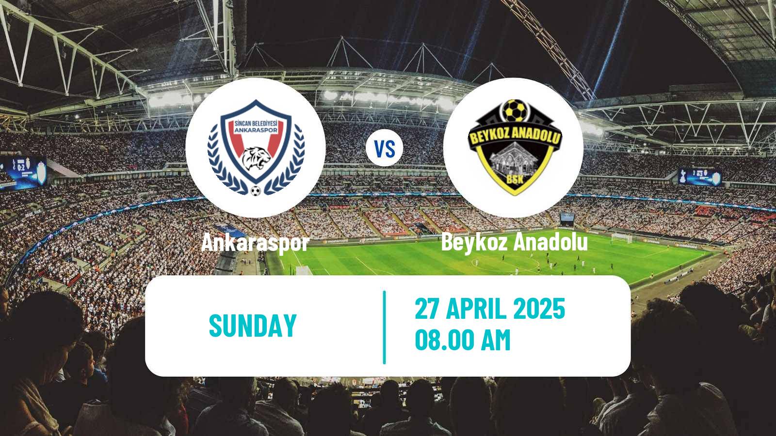 Soccer Turkish Second League White Group Ankaraspor - Beykoz Anadolu