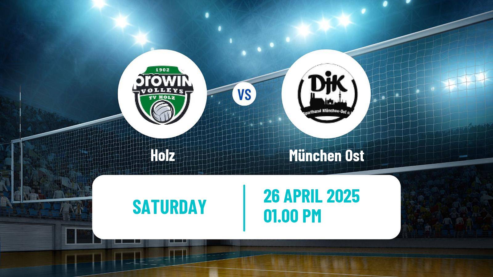 Volleyball German 2 Bundesliga South Volleyball Women Holz - München Ost