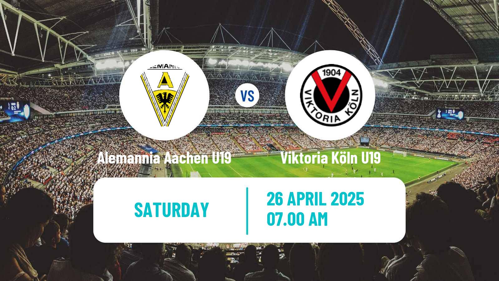 Soccer German DFB Youth League Alemannia Aachen U19 - Viktoria Köln U19