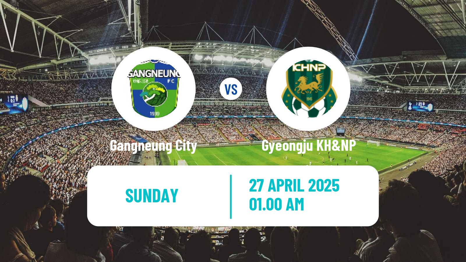 Football South Korean K3 League Gangneung City - Gyeongju KH&NP