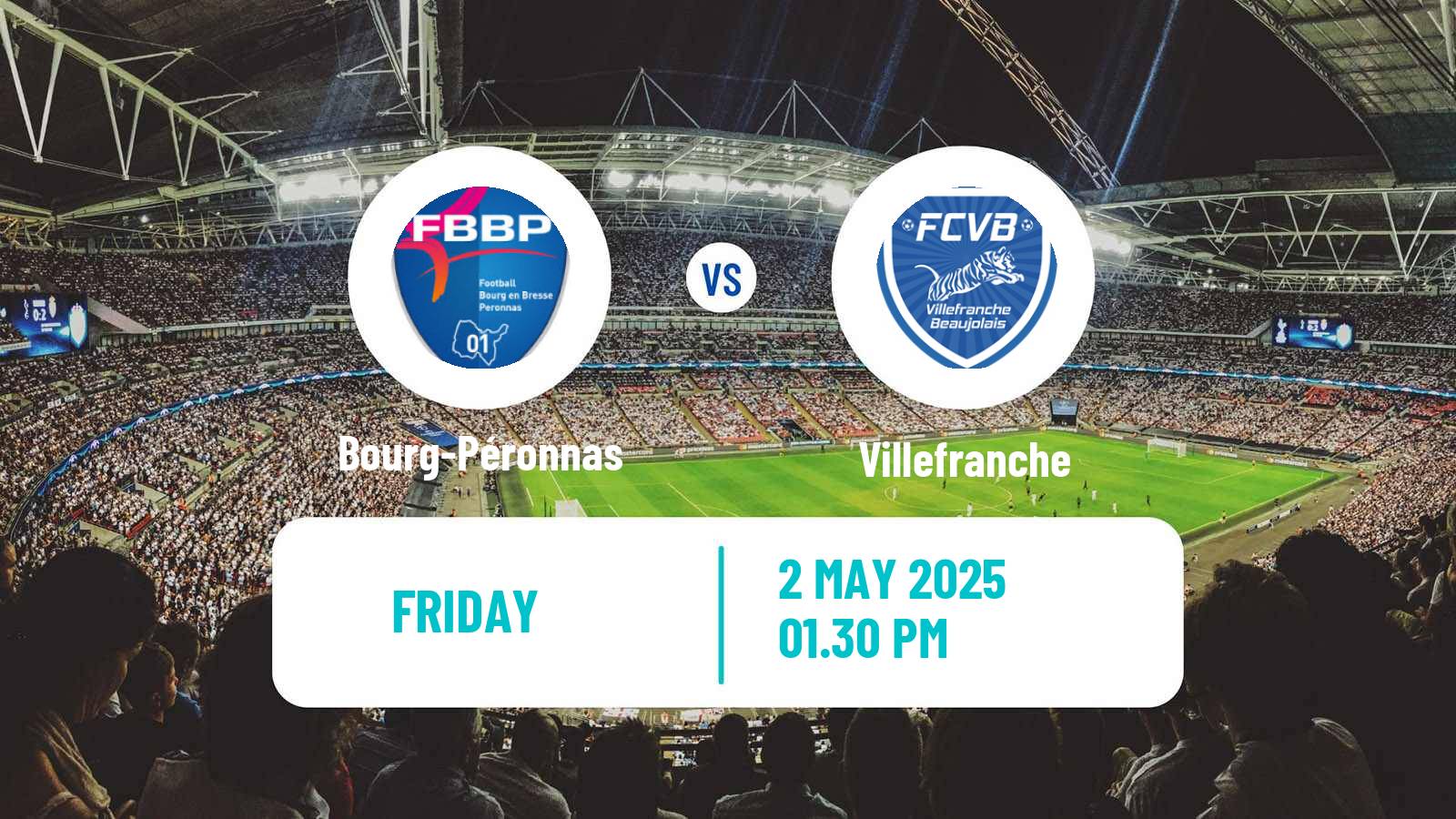 Soccer French National League Bourg-Péronnas - Villefranche