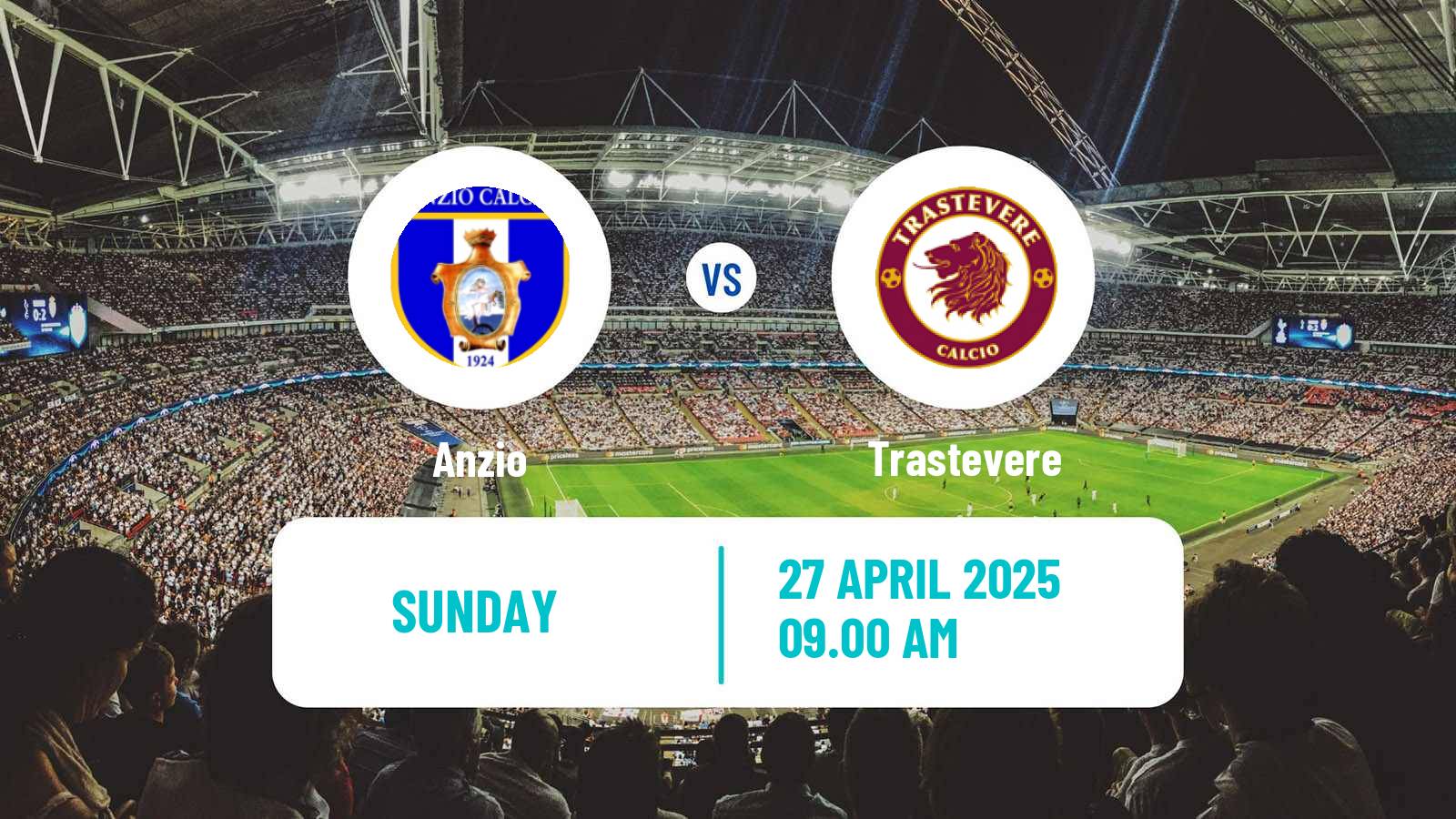 Soccer Italian Serie D - Group G Anzio - Trastevere