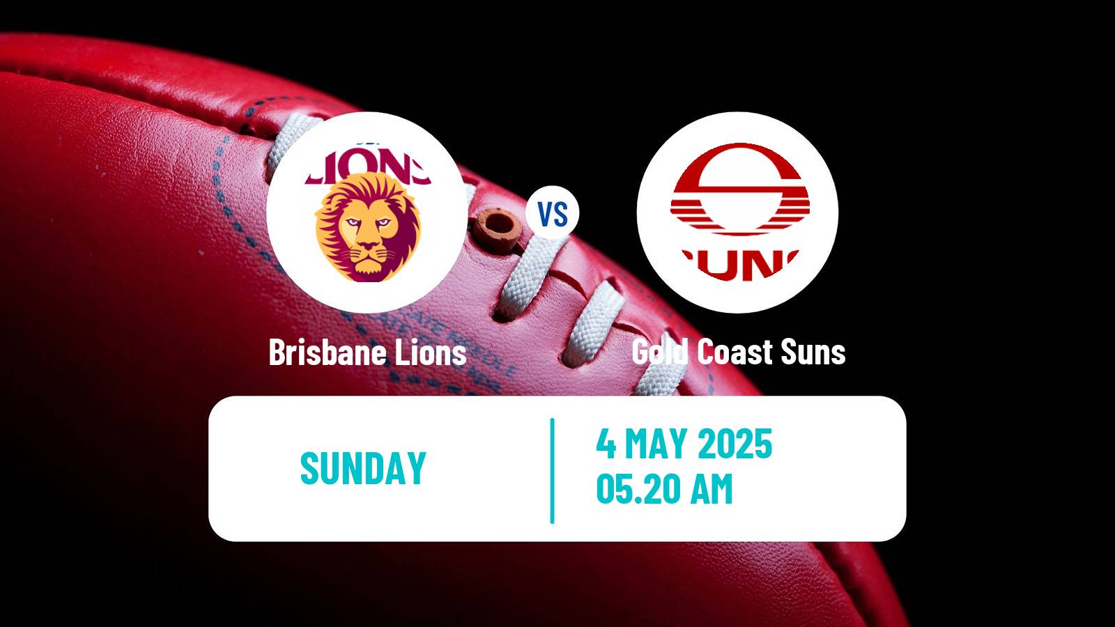 Aussie rules AFL Brisbane Lions - Gold Coast Suns