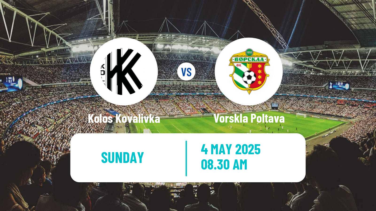 Soccer Ukrainian Premier League Kolos Kovalivka - Vorskla Poltava