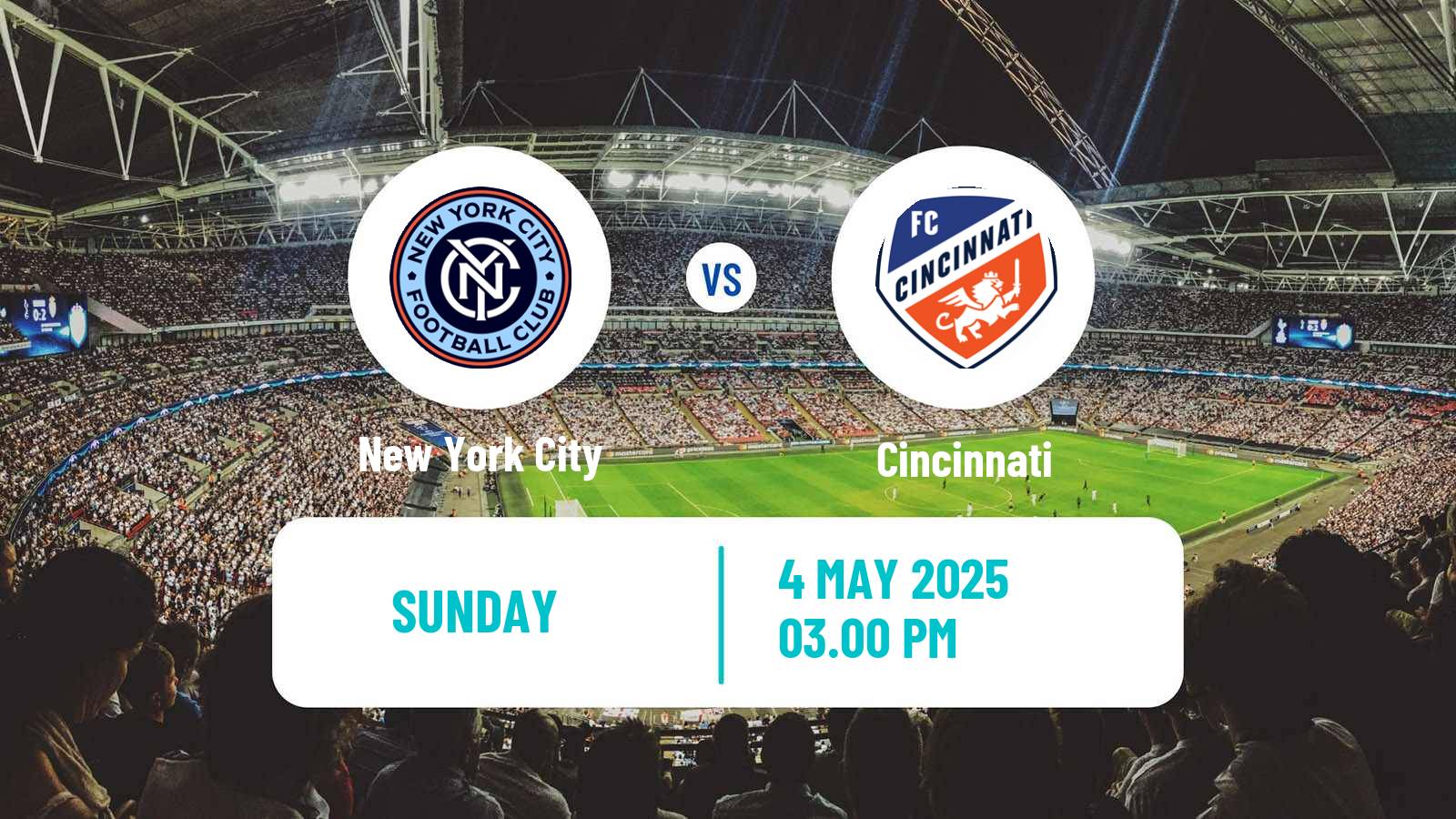 Soccer MLS New York City - Cincinnati