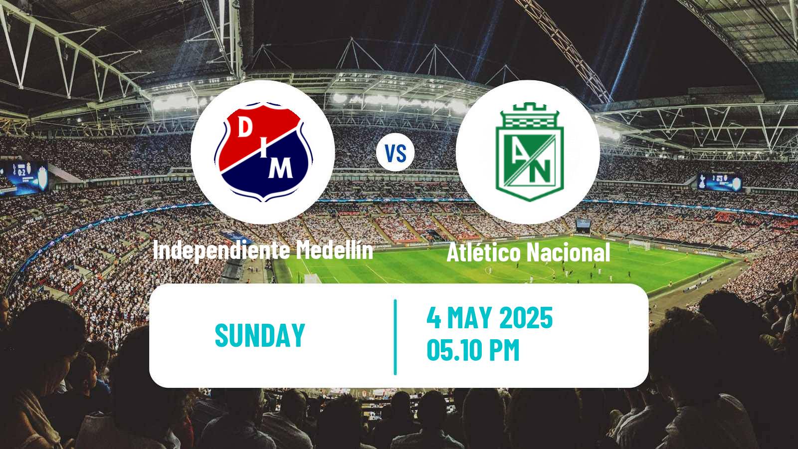 Soccer Colombian Primera A Independiente Medellín - Atlético Nacional