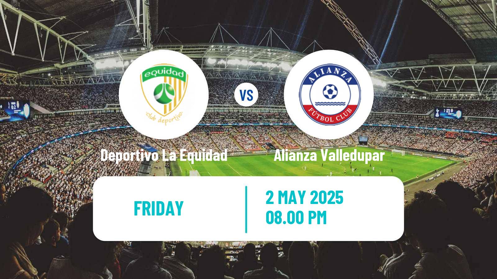 Soccer Colombian Primera A Deportivo La Equidad - Alianza Valledupar
