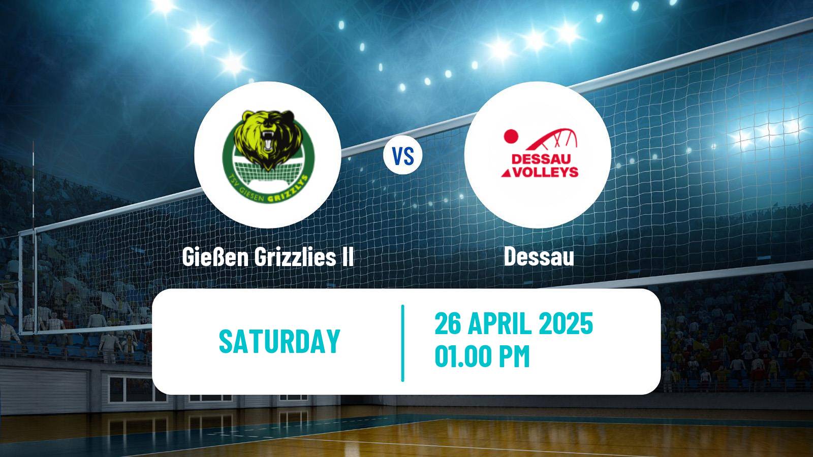 Volleyball German 2 Bundesliga North Volleyball Gießen Grizzlies II - Dessau