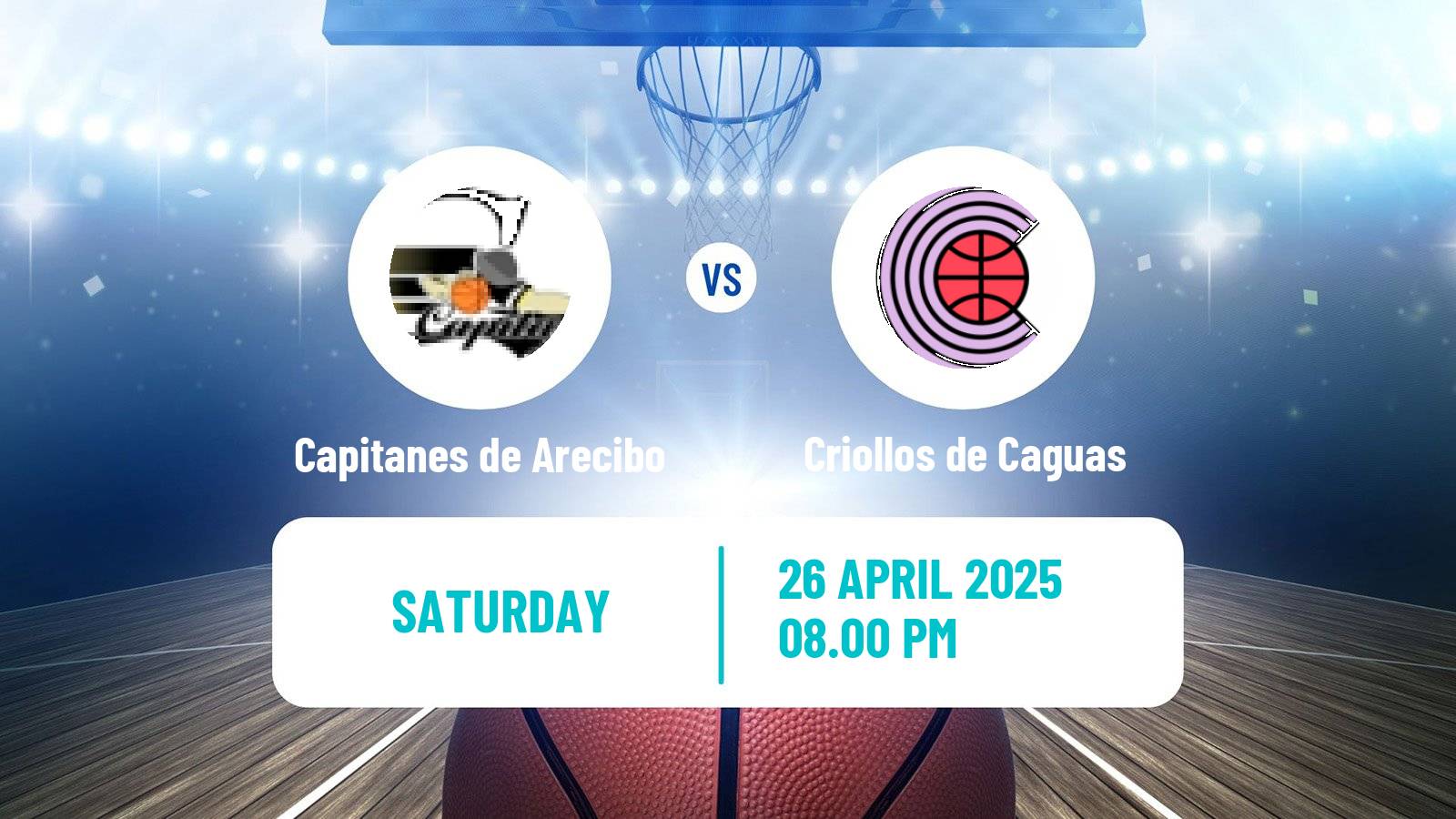 Basketball Puerto Rican BSN Capitanes de Arecibo - Criollos de Caguas