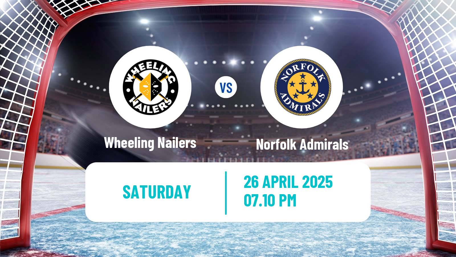 Hockey ECHL Wheeling Nailers - Norfolk Admirals