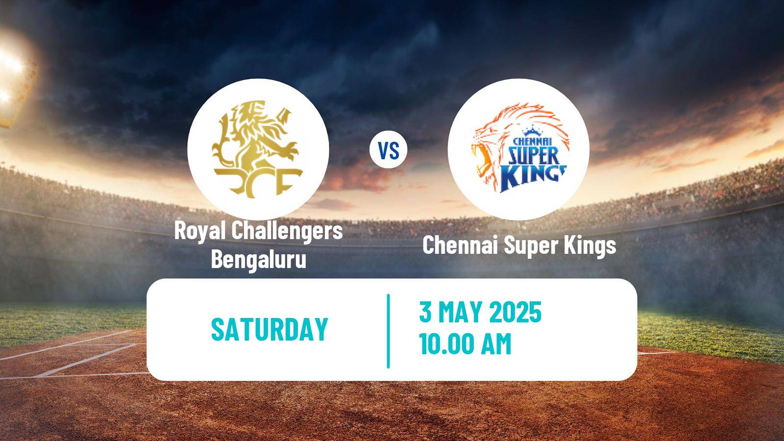 Cricket Indian Premier League Cricket Royal Challengers Bengaluru - Chennai Super Kings
