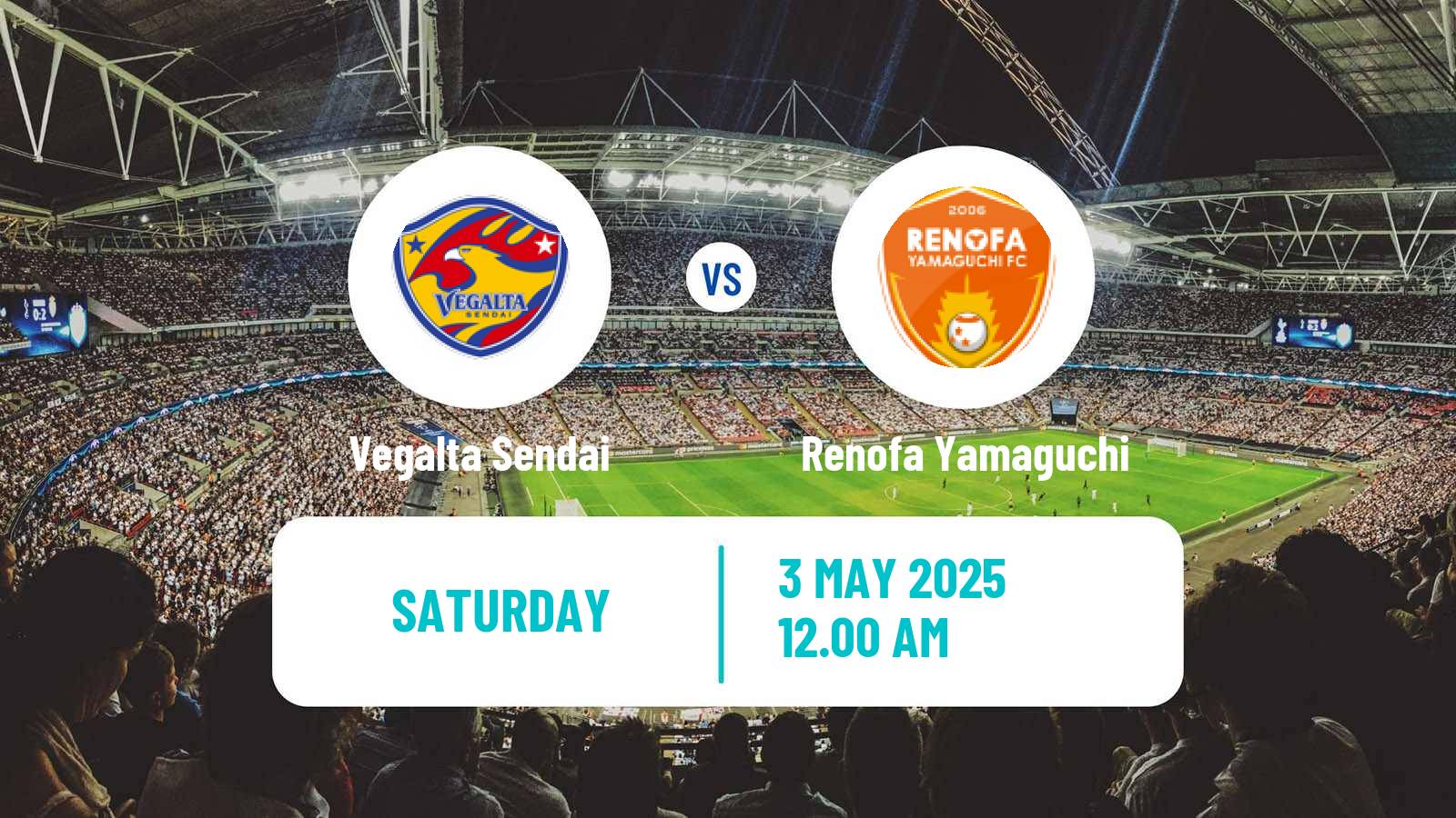 Football Japan J2 League Vegalta Sendai - Renofa Yamaguchi