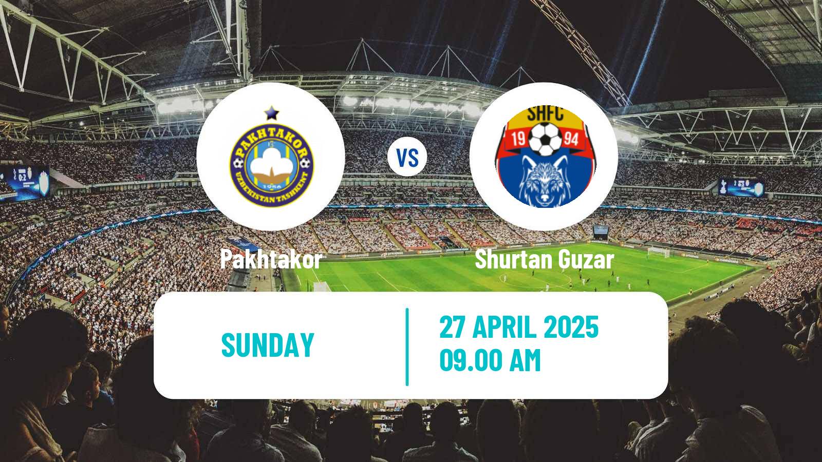 Soccer Uzbek League Pakhtakor - Shurtan Guzar