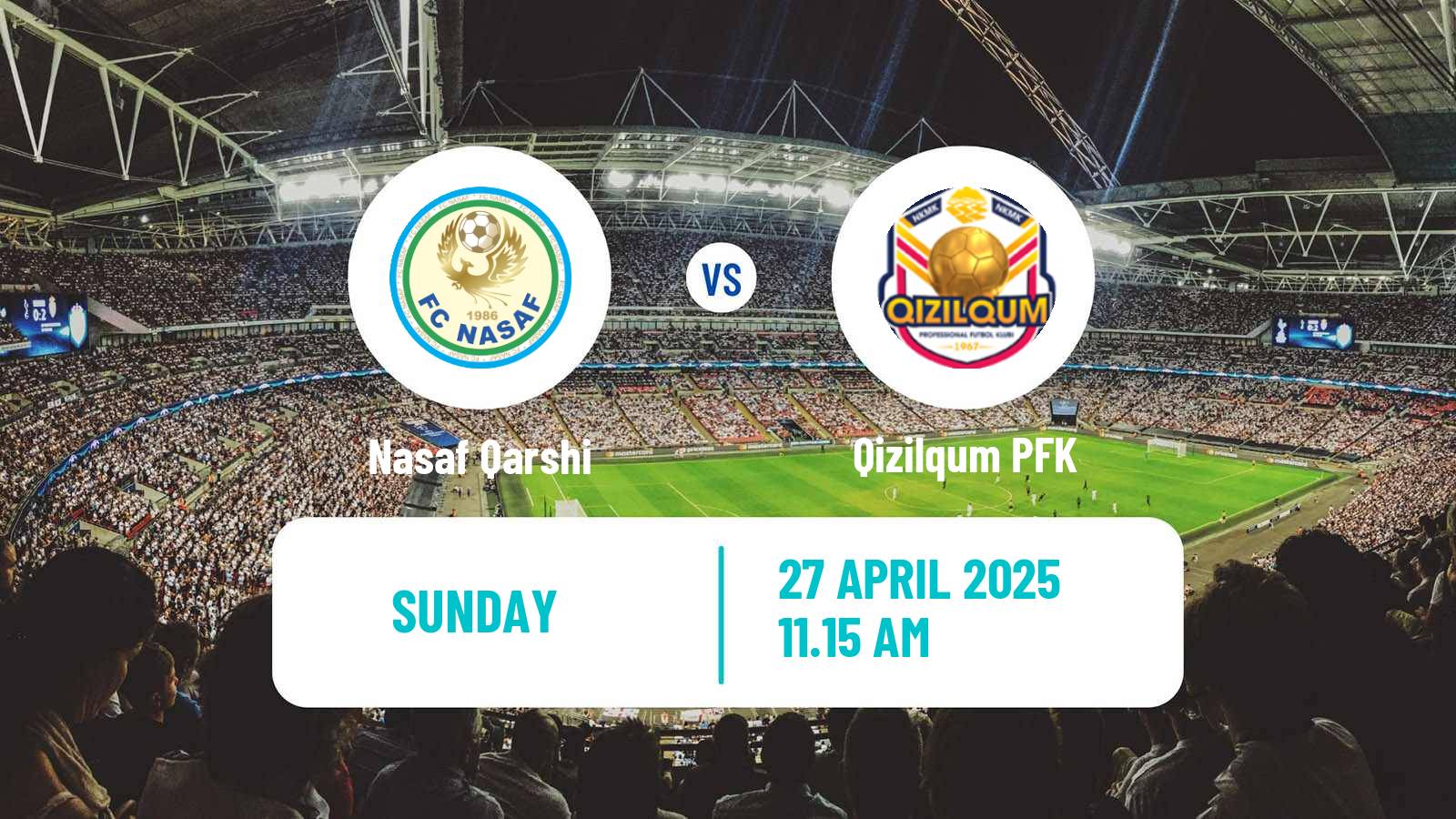 Soccer Uzbek League Nasaf Qarshi - Qizilqum