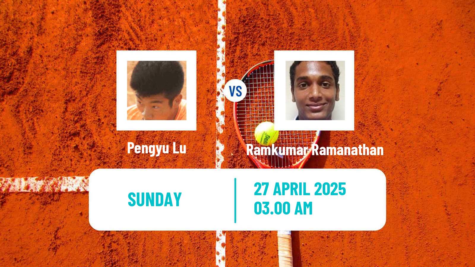Tennis Guangzhou Challenger Men Pengyu Lu - Ramkumar Ramanathan