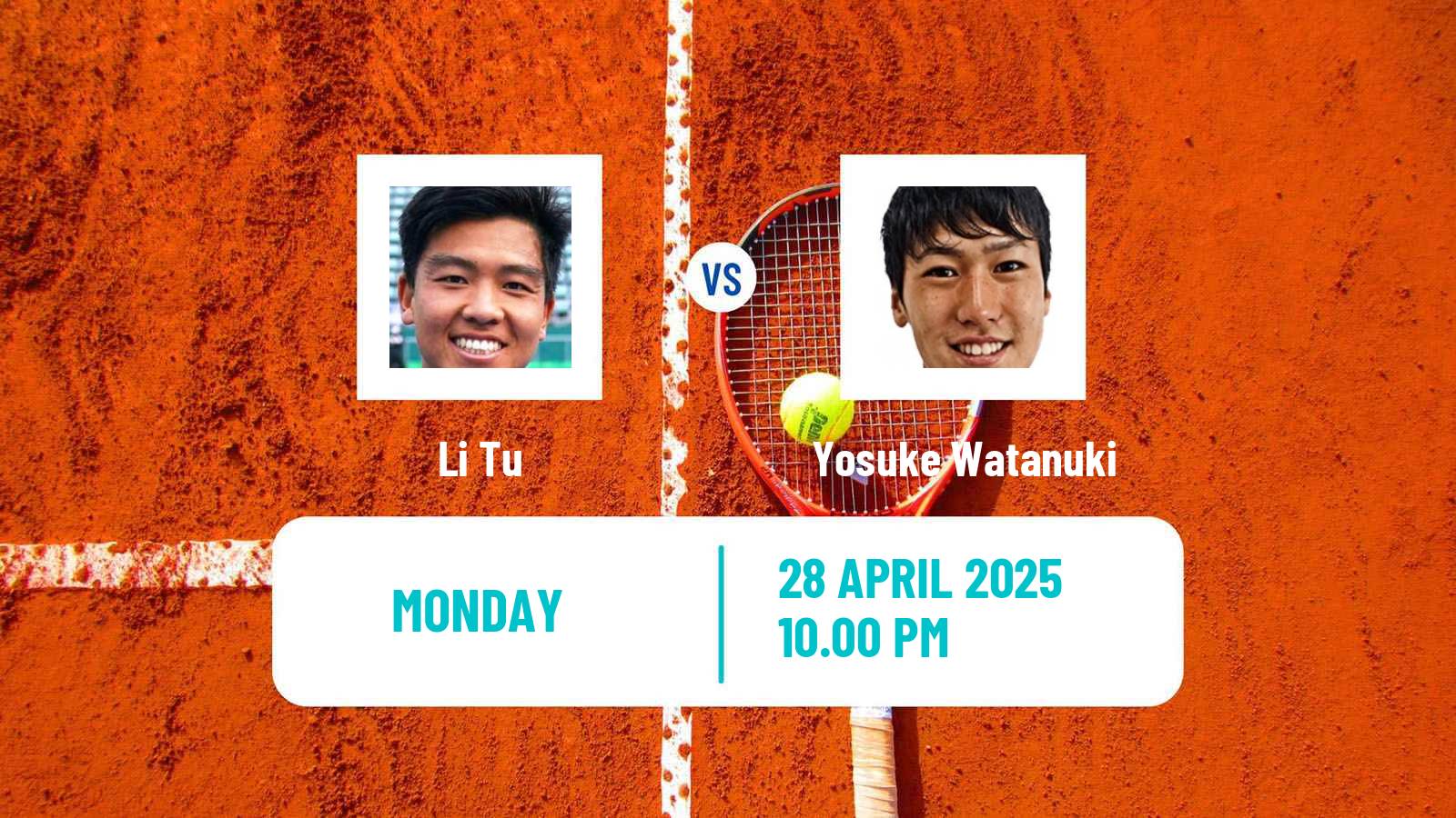 Tennis Guangzhou Challenger Men Li Tu - Yosuke Watanuki