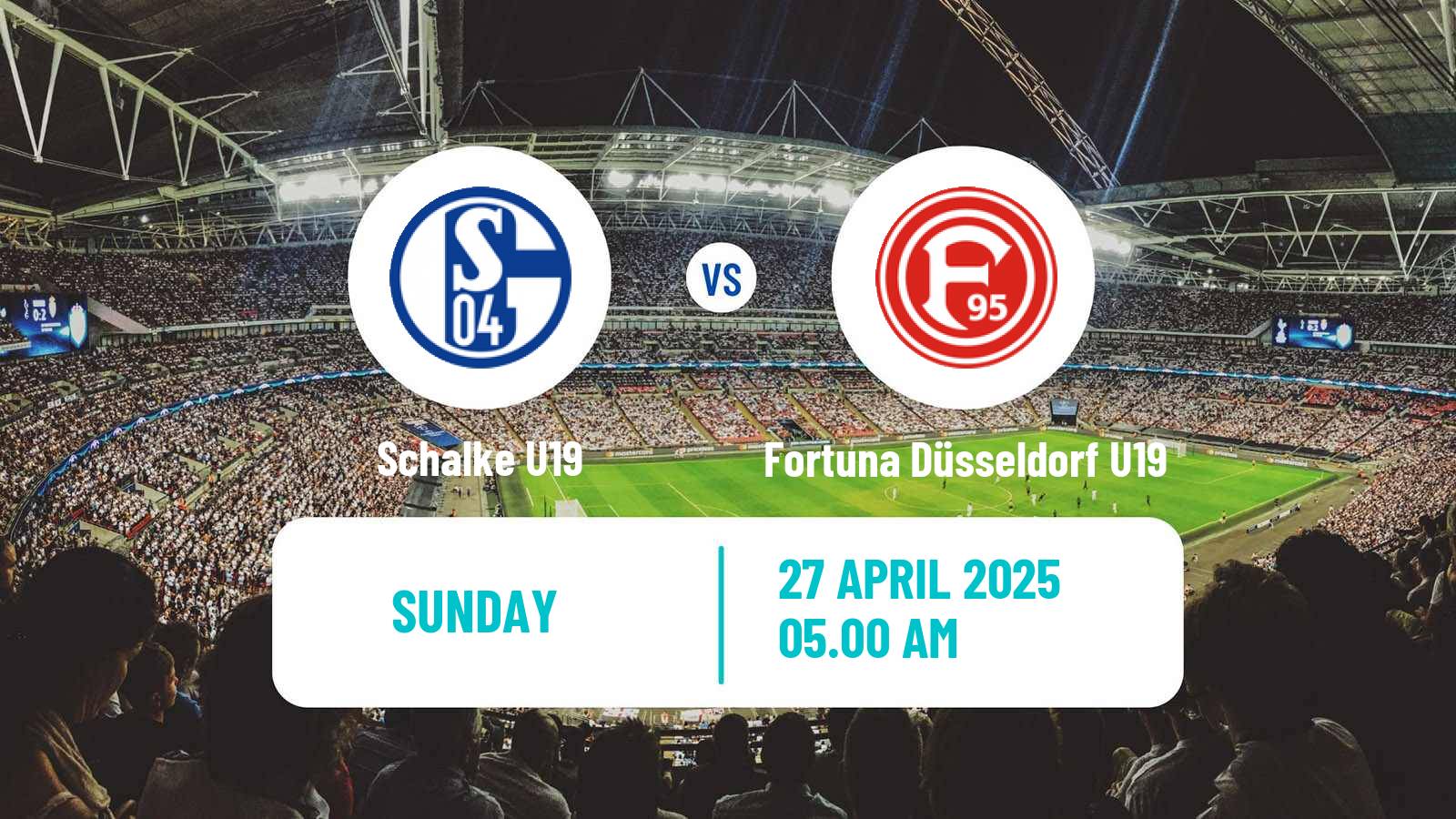 Soccer German DFB Youth League Schalke U19 - Fortuna Düsseldorf U19