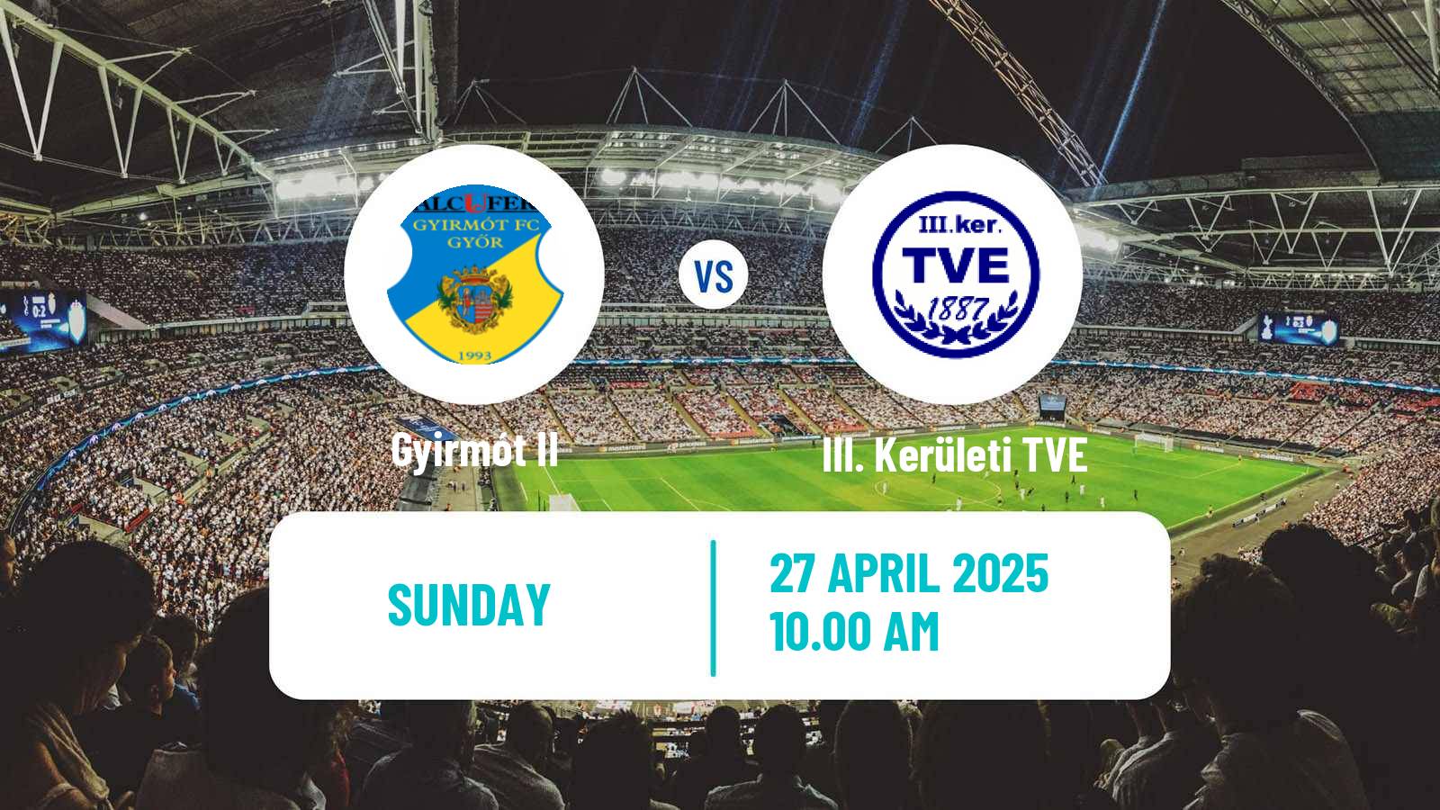 Soccer Hungarian NB III Northwest Gyirmót II - III. Kerületi TVE