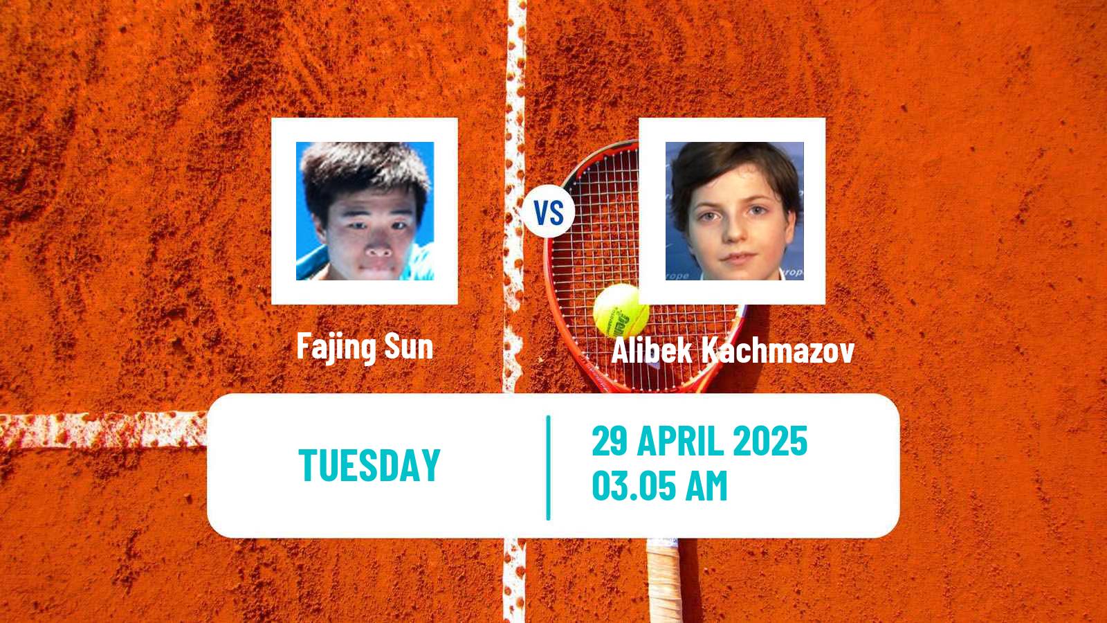 Tennis Guangzhou Challenger Men Fajing Sun - Alibek Kachmazov